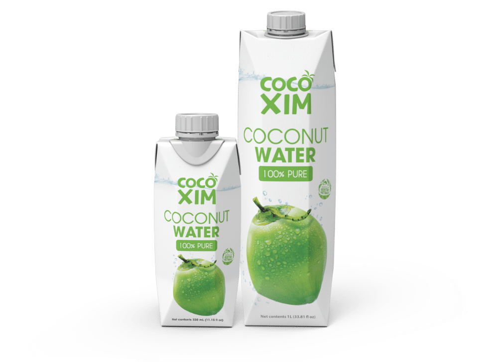 cocoxim pure kokosvand i 330ml og 1000 ml